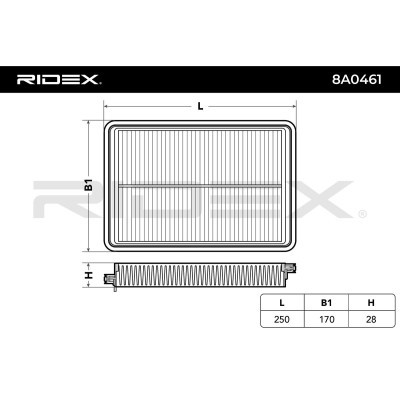 Air Filter RIDEX 8A0461 8A0461 - photo 6
