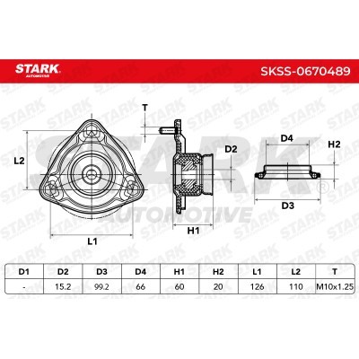 Strut Support Bearing Front Stark SKSS-0670489 SKSS-0670489 - photo 5