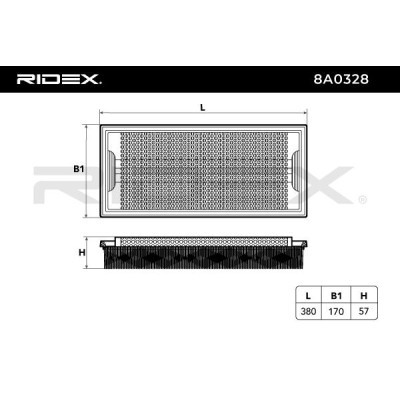 Air Filter RIDEX 8A0328 8A0328 - photo 5