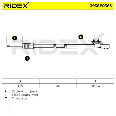 Exhaust gas temperature sensor RIDEX 3938E0365 3938E0365 - photo 6