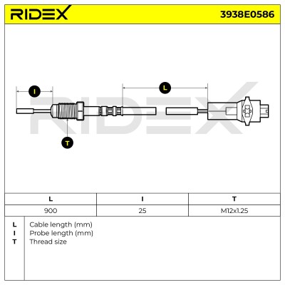 Exhaust gas temperature sensor RIDEX 3938E0586 3938E0586 - photo 6