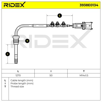 Exhaust gas temperature sensor RIDEX 3938E0134 3938E0134 - photo 7