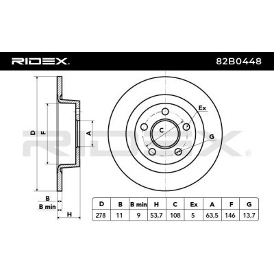 Brake Disc RIDEX 82B0448 82B0448 - photo 4