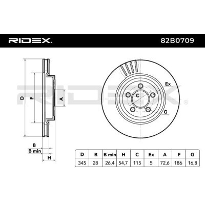 Brake Disc RIDEX 82B0709 82B0709 - photo 3