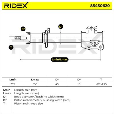 Shock Absorber RIDEX 854S0620 854S0620 - photo 8