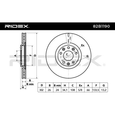 Brake Disc RIDEX 82B1190 82B1190 - photo 3