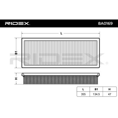 Air Filter RIDEX 8A0169 8A0169 - photo 6