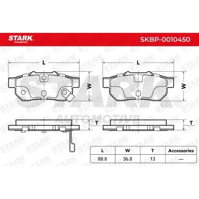 Brake Pads Set Stark SKBP-0010450 SKBP-0010450 - photo 6