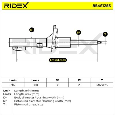 Shock Absorber RIDEX 854S1255 854S1255 - photo 7