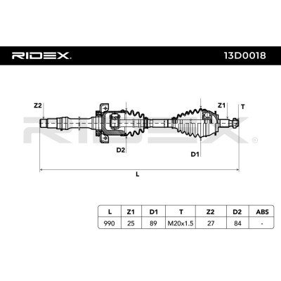 Drive Shaft RIDEX 13D0018 13D0018 - photo 7