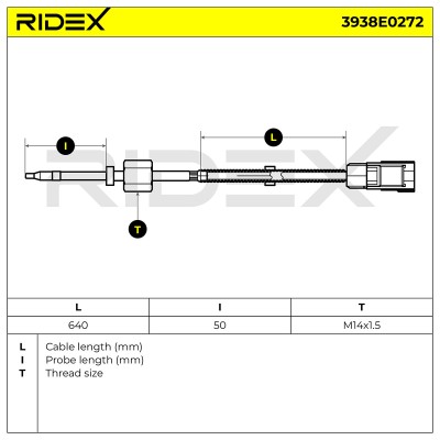 Exhaust gas temperature sensor RIDEX 3938E0272 3938E0272 - photo 6