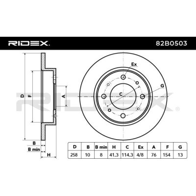 Brake Disc RIDEX 82B0503 82B0503 - photo 3