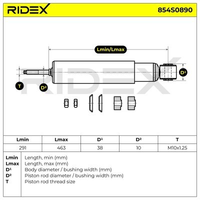 Shock Absorber RIDEX 854S0890 854S0890 - photo 4