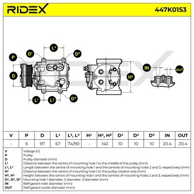 Compressor, Air Conditioning 447K0153 - photo 5
