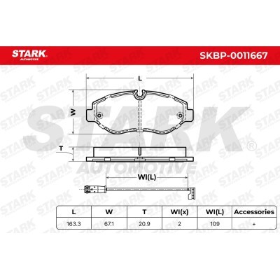 Brake Pads Set Stark SKBP-0011667 SKBP-0011667 - photo 3