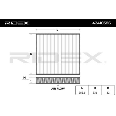 Cabin Air Filter RIDEX 424I0386 424I0386 - photo 2