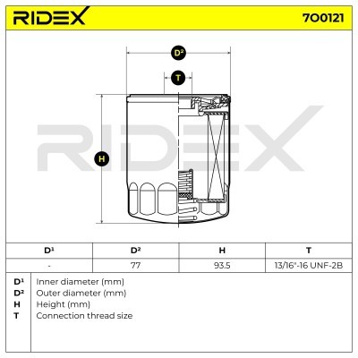 Oil Filter RIDEX 7O0121 7O0121 - photo 5