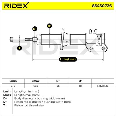Shock Absorber RIDEX 854S0726 854S0726 - photo 5
