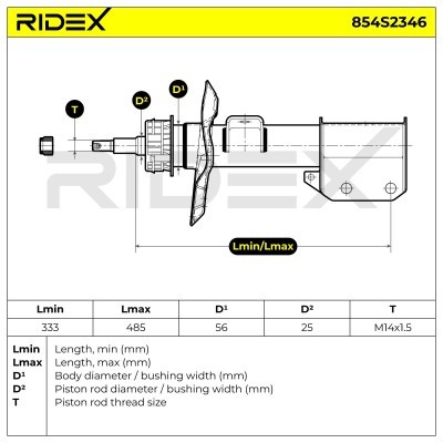 Shock Absorber RIDEX 854S2346 854S2346 - photo 8