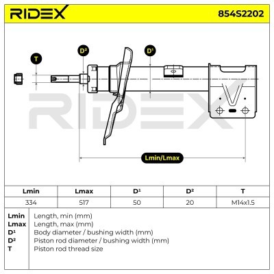 Shock Absorber RIDEX 854S2202 854S2202 - photo 9