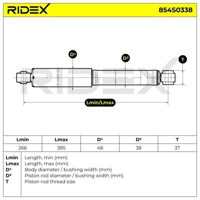 Shock Absorber RIDEX 854S0338 854S0338 - photo 7