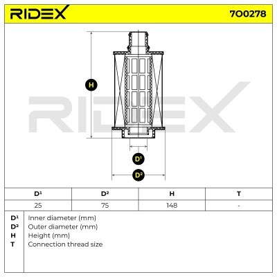 Oil Filter RIDEX 7O0278 7O0278 - photo 6