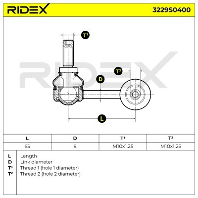 Stabilizer Link RIDEX 3229S0400 3229S0400 - photo 5