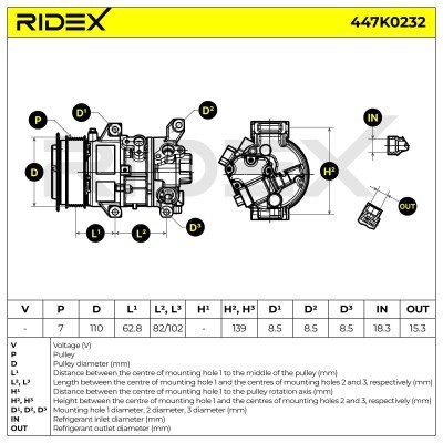 Compressor, Air Conditioning TOYOTA AURIS 447K0232 - photo 6