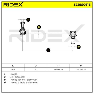 Stabilizer Link RIDEX 3229S0616 3229S0616 - photo 7