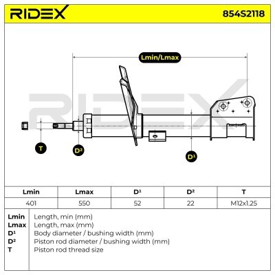 Shock Absorber RIDEX 854S2118 854S2118 - photo 9