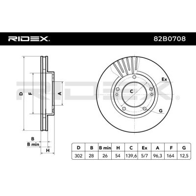Brake Disc RIDEX 82B0708 82B0708 - photo 4