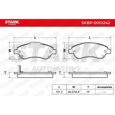 Brake Pads Set Stark SKBP-0010242 SKBP-0010242 - photo 3