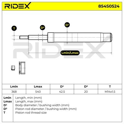 Shock Absorber RIDEX 854S0524 854S0524 - photo 3
