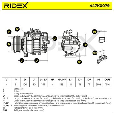 Compressor, Air Conditioning AUDI A4 Avant 447K0079 - photo 8
