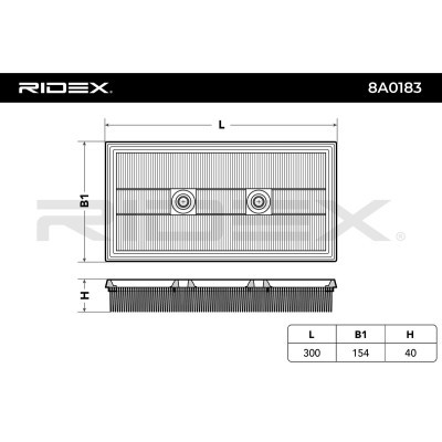 Air Filter RIDEX 8A0183 8A0183 - photo 6