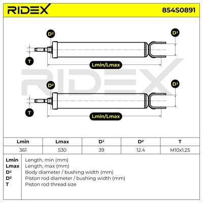 Shock Absorber RIDEX 854S0891 854S0891 - photo 4