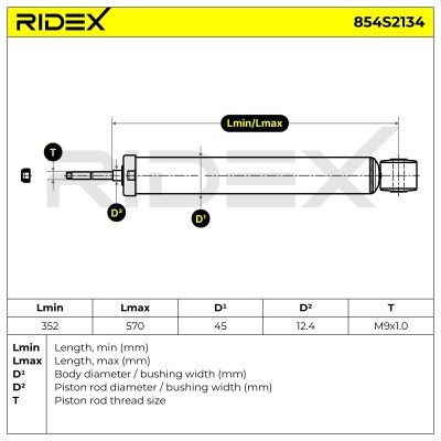 Shock Absorber RIDEX 854S2134 854S2134 - photo 8