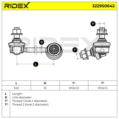 Stabilizer Link RIDEX 3229S0642 3229S0642 - photo 6