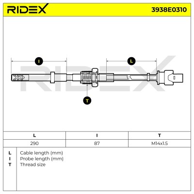 Exhaust gas temperature sensor RIDEX 3938E0310 3938E0310 - photo 6