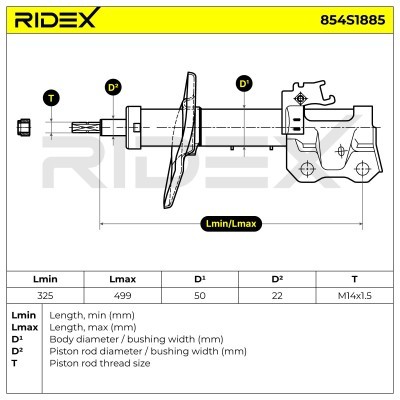 Shock Absorber RIDEX 854S1885 854S1885 - photo 6