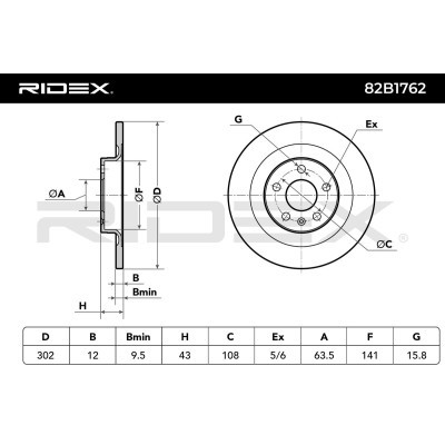 Brake Disc RIDEX 82B1762 82B1762 - photo 7