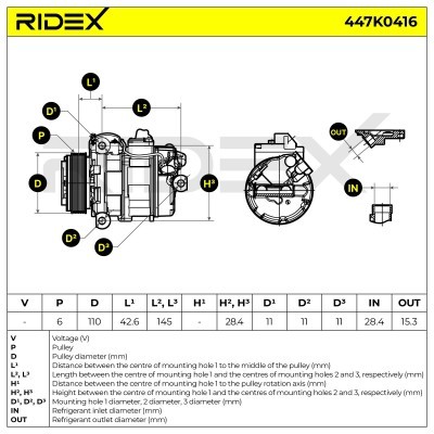 Compressor, Air Conditioning 447K0416 - photo 6