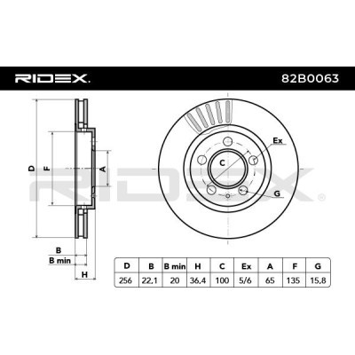 Brake Disc RIDEX 82B0063 82B0063 - photo 3