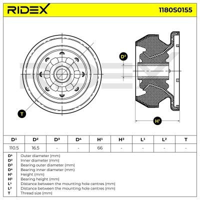 Strut Support Bearing Front RIDEX 1180S0155 1180S0155 - photo 5