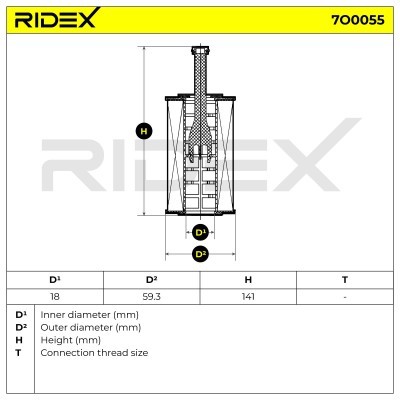Oil Filter RIDEX 7O0055 7O0055 - photo 6