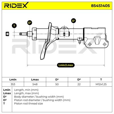 Shock Absorber RIDEX 854S1405 854S1405 - photo 6