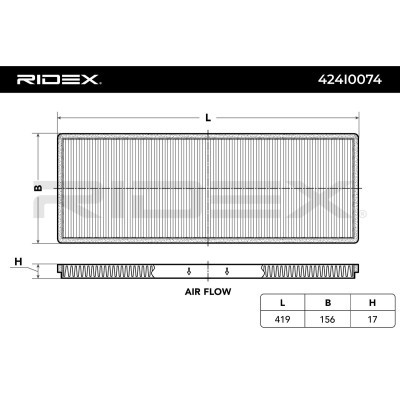 Cabin Air Filter RIDEX 424I0074 424I0074 - photo 2