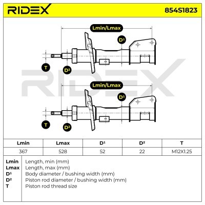 Shock Absorber RIDEX 854S1823 854S1823 - photo 4