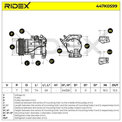 Compressor, Air Conditioning FORD RANGER (TKE) 447K0599 - photo 5