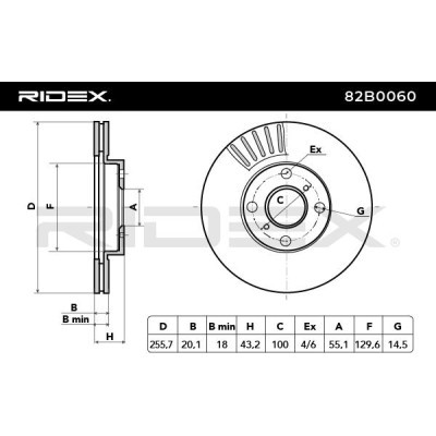 Brake Disc RIDEX 82B0060 82B0060 - photo 5